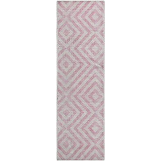Piper Looms Mayfield Geometric AMF733 Pink Machine Washable Area Rug Runner Main Image