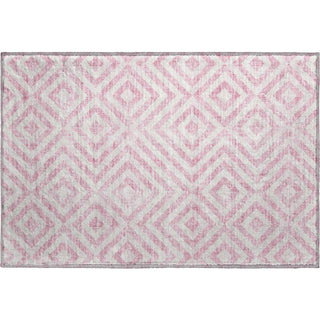 Piper Looms Mayfield Geometric AMF733 Pink Machine Washable Area Rug Scatter Main Image