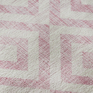 Piper Looms Mayfield Geometric AMF733 Pink Machine Washable Area Rug Swatch Image