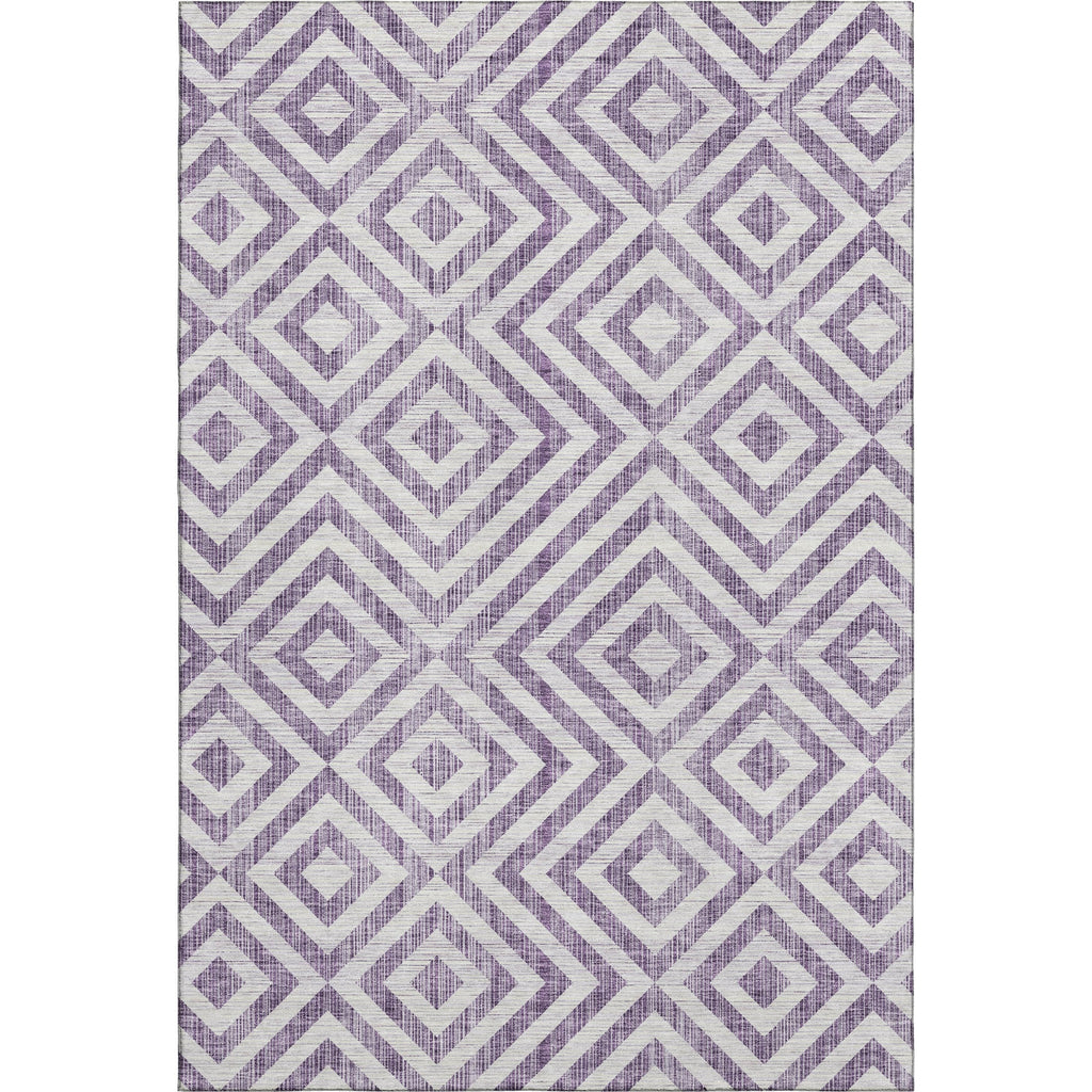 Piper Looms Mayfield Geometric AMF733 Purple Machine Washable Area Rug main image