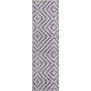 Piper Looms Mayfield Geometric AMF733 Purple Machine Washable Area Rug Runner Main Image