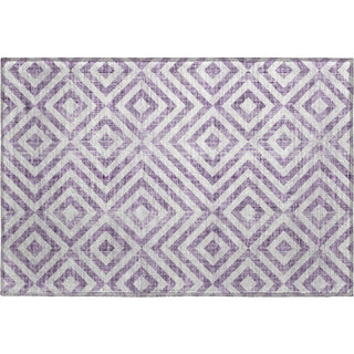 Piper Looms Mayfield Geometric AMF733 Purple Machine Washable Area Rug Scatter Main Image