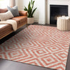 Piper Looms Mayfield Geometric AMF733 Salmon Machine Washable Area Rug Lifestyle Image Feature