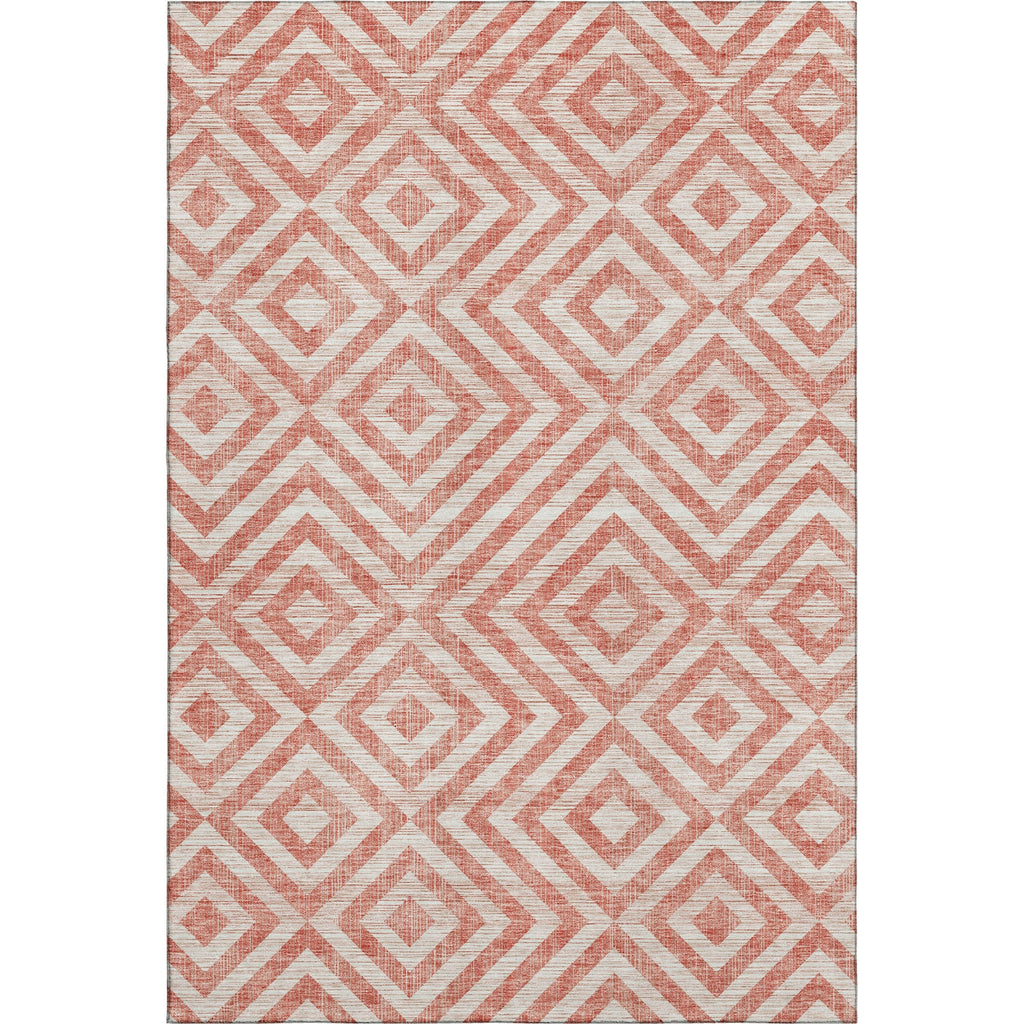 Piper Looms Mayfield Geometric AMF733 Salmon Machine Washable Area Rug main image