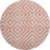 Piper Looms Mayfield Geometric AMF733 Salmon Machine Washable Area Rug Round Main Image