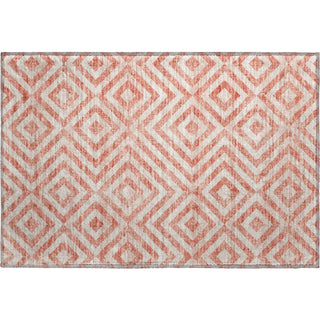 Piper Looms Mayfield Geometric AMF733 Salmon Machine Washable Area Rug Scatter Main Image