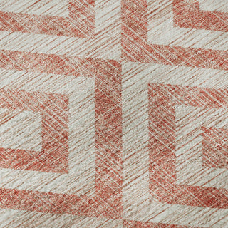 Piper Looms Mayfield Geometric AMF733 Salmon Machine Washable Area Rug Swatch Image