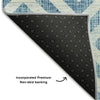 Piper Looms Mayfield Geometric AMF733 Teal Machine Washable Area Rug Backing Image