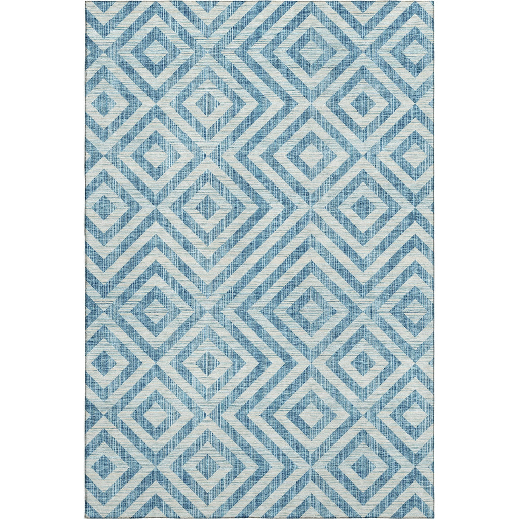 Piper Looms Mayfield Geometric AMF733 Teal Machine Washable Area Rug main image