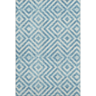 Piper Looms Mayfield Geometric AMF733 Teal Machine Washable Area Rug main image