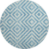 Piper Looms Mayfield Geometric AMF733 Teal Machine Washable Area Rug Round Main Image