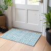 Piper Looms Mayfield Geometric AMF733 Teal Machine Washable Area Rug Scatter Lifestyle Image Feature