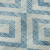 Piper Looms Mayfield Geometric AMF733 Teal Machine Washable Area Rug Swatch Image