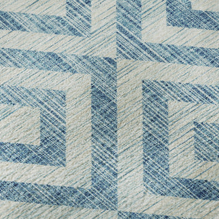 Piper Looms Mayfield Geometric AMF733 Teal Machine Washable Area Rug Swatch Image