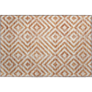 Piper Looms Mayfield Geometric AMF733 Terracotta Machine Washable Area Rug Scatter Main Image