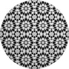Piper Looms Mayfield Spiral AMF734 Black Machine Washable Area Rug Round Main Image