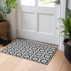 Piper Looms Mayfield Spiral AMF734 Black Machine Washable Area Rug Scatter Lifestyle Image Feature