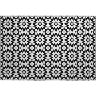 Piper Looms Mayfield Spiral AMF734 Black Machine Washable Area Rug Scatter Main Image