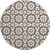 Piper Looms Mayfield Spiral AMF734 Brown Machine Washable Area Rug Round Main Image