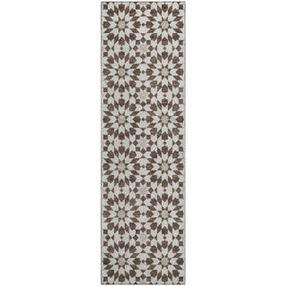 Piper Looms Mayfield Spiral AMF734 Brown Machine Washable Area Rug Runner Main Image