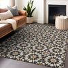 Piper Looms Mayfield Spiral AMF734 Charcoal Machine Washable Area Rug Lifestyle Image Feature
