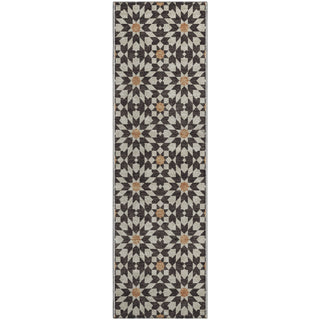 Piper Looms Mayfield Spiral AMF734 Charcoal Machine Washable Area Rug Runner Main Image
