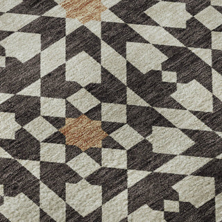 Piper Looms Mayfield Spiral AMF734 Charcoal Machine Washable Area Rug Swatch Image