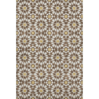Piper Looms Mayfield Spiral AMF734 Chocolate Machine Washable Area Rug main image