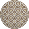 Piper Looms Mayfield Spiral AMF734 Chocolate Machine Washable Area Rug Round Main Image