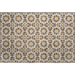 Piper Looms Mayfield Spiral AMF734 Chocolate Machine Washable Area Rug Scatter Main Image