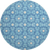 Piper Looms Mayfield Spiral AMF734 Denim Machine Washable Area Rug Round Main Image