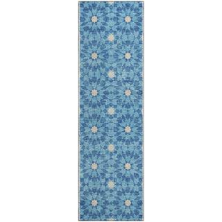 Piper Looms Mayfield Spiral AMF734 Denim Machine Washable Area Rug Runner Main Image