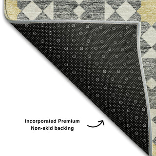 Piper Looms Mayfield Spiral AMF734 Gray Machine Washable Area Rug Backing Image