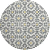 Piper Looms Mayfield Spiral AMF734 Gray Machine Washable Area Rug Round Main Image