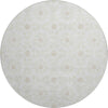 Piper Looms Mayfield Spiral AMF734 Ivory Machine Washable Area Rug Round Main Image