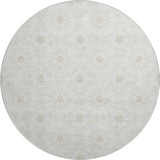 Piper Looms Mayfield Spiral AMF734 Ivory Machine Washable Area Rug Round Main Image