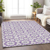 Piper Looms Mayfield Spiral AMF734 Lavender Machine Washable Area Rug Lifestyle Image Feature