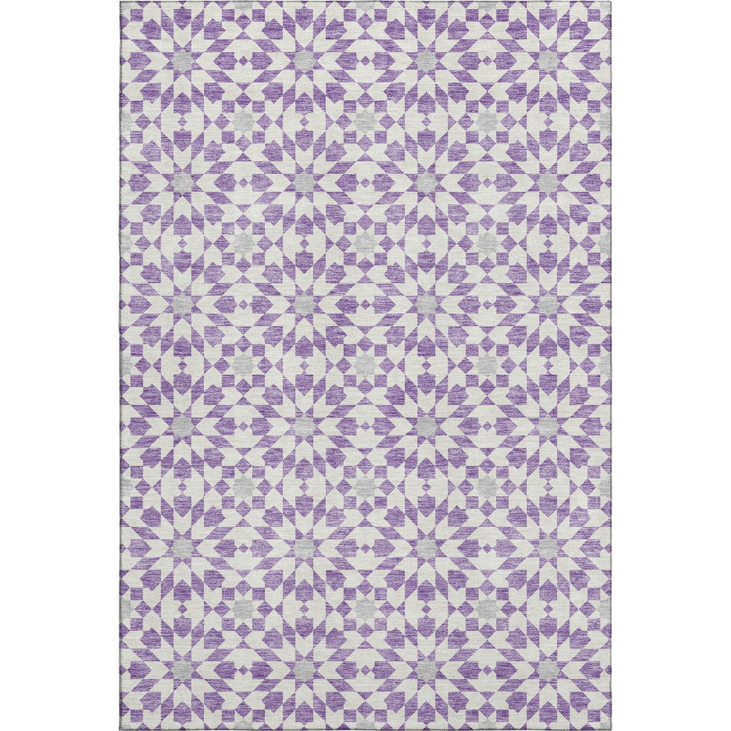 Piper Looms Mayfield Spiral AMF734 Lavender Machine Washable Area Rug main image