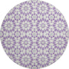 Piper Looms Mayfield Spiral AMF734 Lavender Machine Washable Area Rug Round Main Image