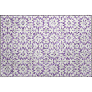 Piper Looms Mayfield Spiral AMF734 Lavender Machine Washable Area Rug Scatter Main Image