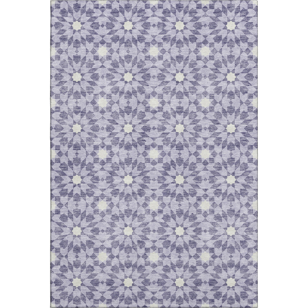 Piper Looms Mayfield Spiral AMF734 Lilac Machine Washable Area Rug main image