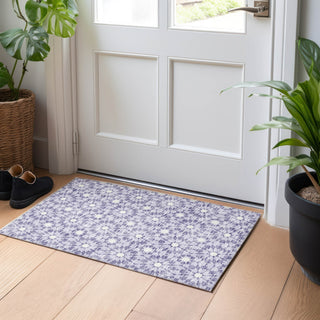 Piper Looms Mayfield Spiral AMF734 Lilac Machine Washable Area Rug Scatter Lifestyle Image Feature