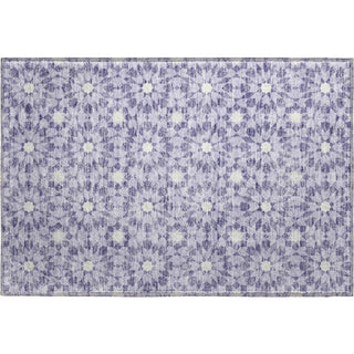 Piper Looms Mayfield Spiral AMF734 Lilac Machine Washable Area Rug Scatter Main Image