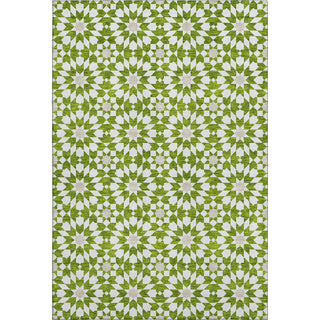 Piper Looms Mayfield Spiral AMF734 Lime Machine Washable Area Rug main image