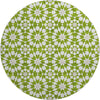 Piper Looms Mayfield Spiral AMF734 Lime Machine Washable Area Rug Round Main Image