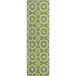 Piper Looms Mayfield Spiral AMF734 Lime Machine Washable Area Rug Runner Main Image