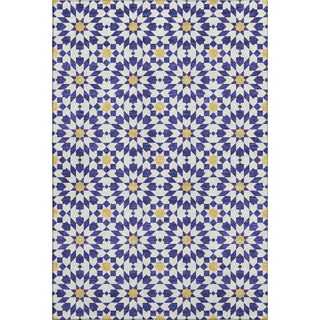 Piper Looms Mayfield Spiral AMF734 Navy Machine Washable Area Rug main image