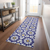 Piper Looms Mayfield Spiral AMF734 Navy Machine Washable Area Rug Runner Lifestyle Image Feature