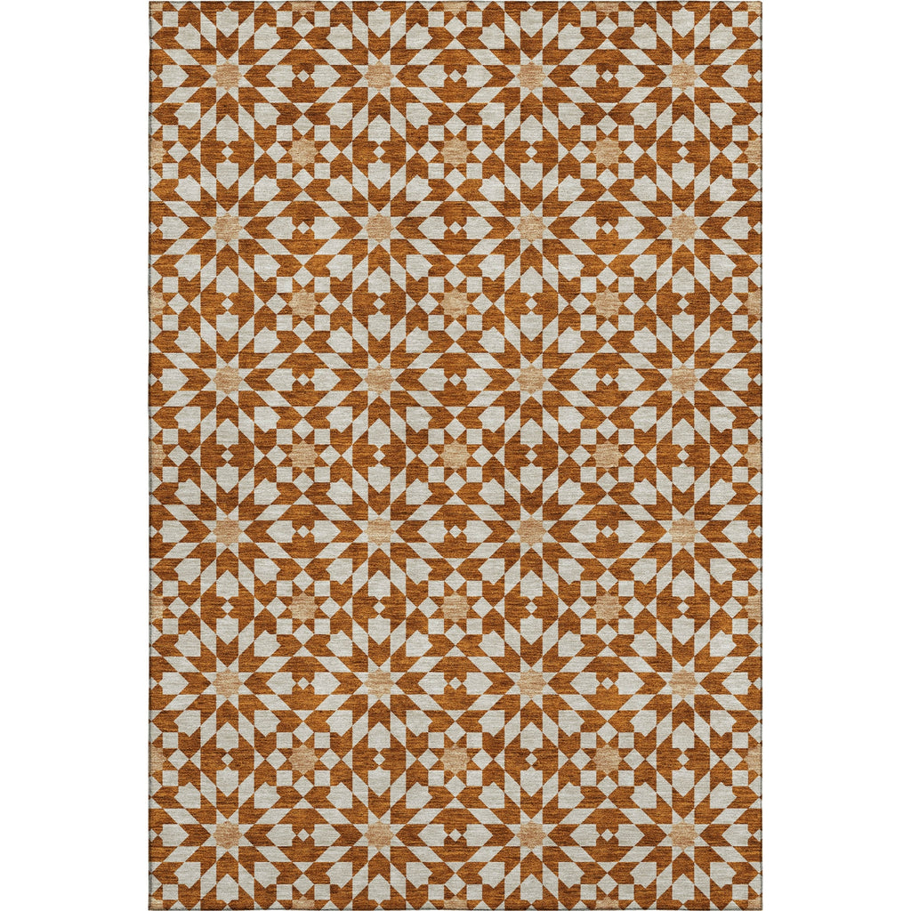 Piper Looms Mayfield Spiral AMF734 Paprika Machine Washable Area Rug main image