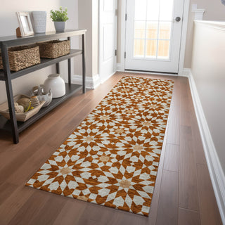 Piper Looms Mayfield Spiral AMF734 Paprika Machine Washable Area Rug Runner Lifestyle Image Feature